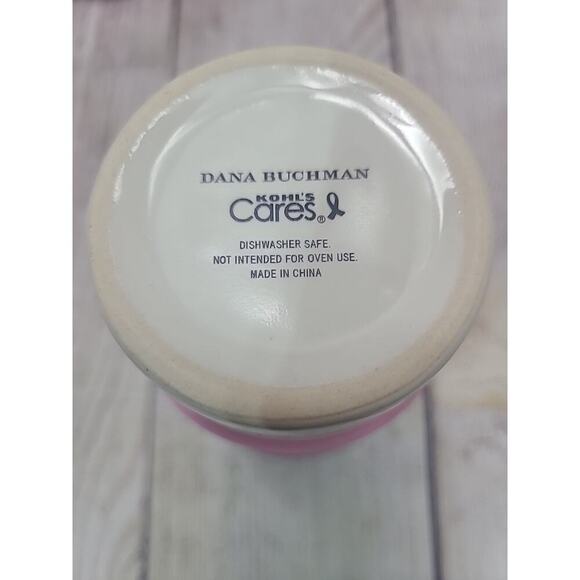 Dana Buchman Kohl's Cares Breast Cancer Awareness Tumbler and Lid White Pink - Picture 7 of 7